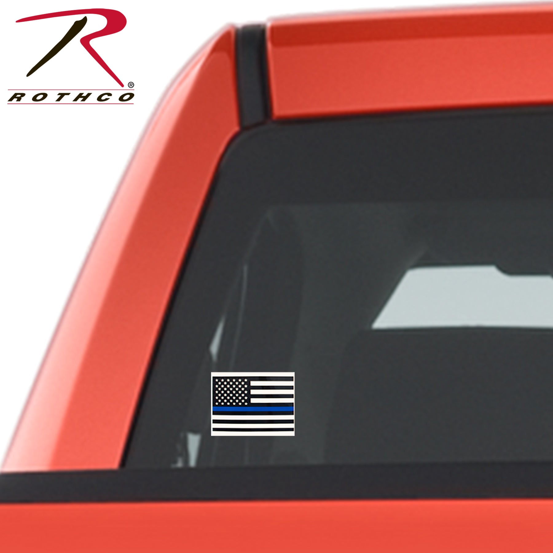 Rothco Transparent Thin Blue Line Flag Decal Size S – Support Law Enforcement with Vinyl Sticker