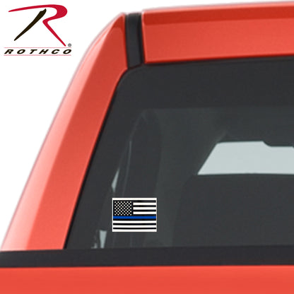 Rothco Transparent Thin Blue Line Flag Decal Size S – Support Law Enforcement with Vinyl Sticker