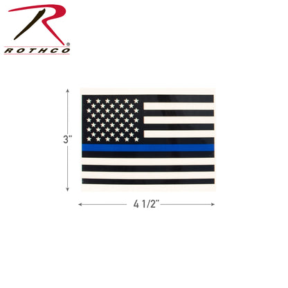 Rothco Transparent Thin Blue Line Flag Decal Size S – Support Law Enforcement with Vinyl Sticker