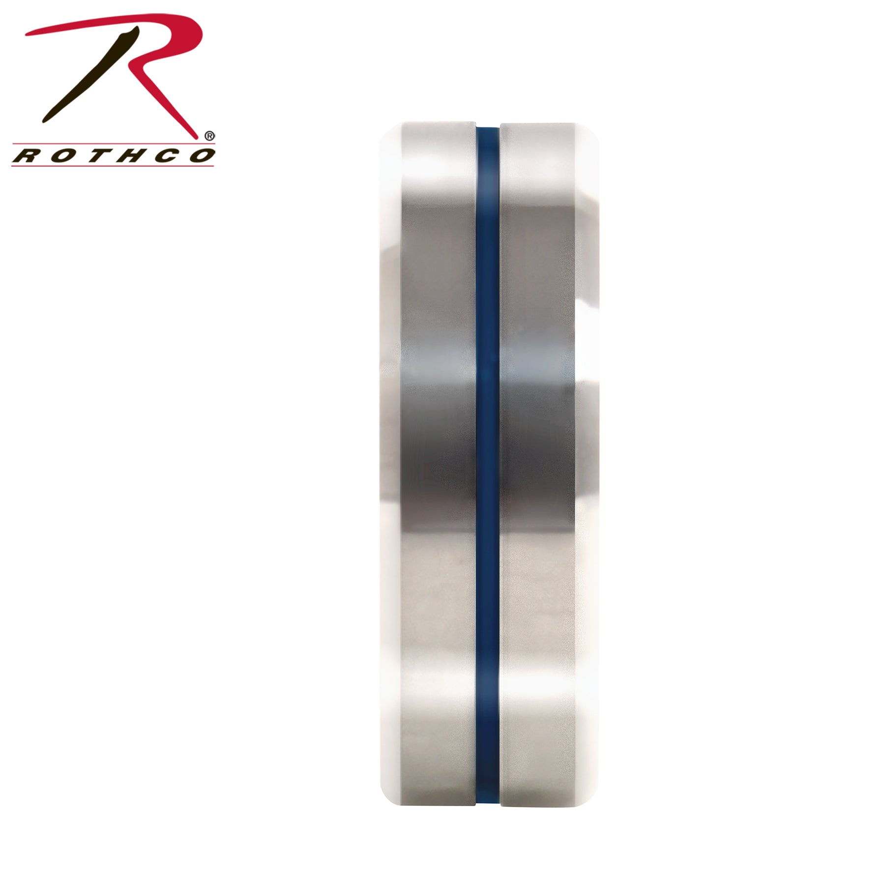 Rothco Tungsten Carbide Thin Blue Line Ring for Police Officers – Silver, Size 8