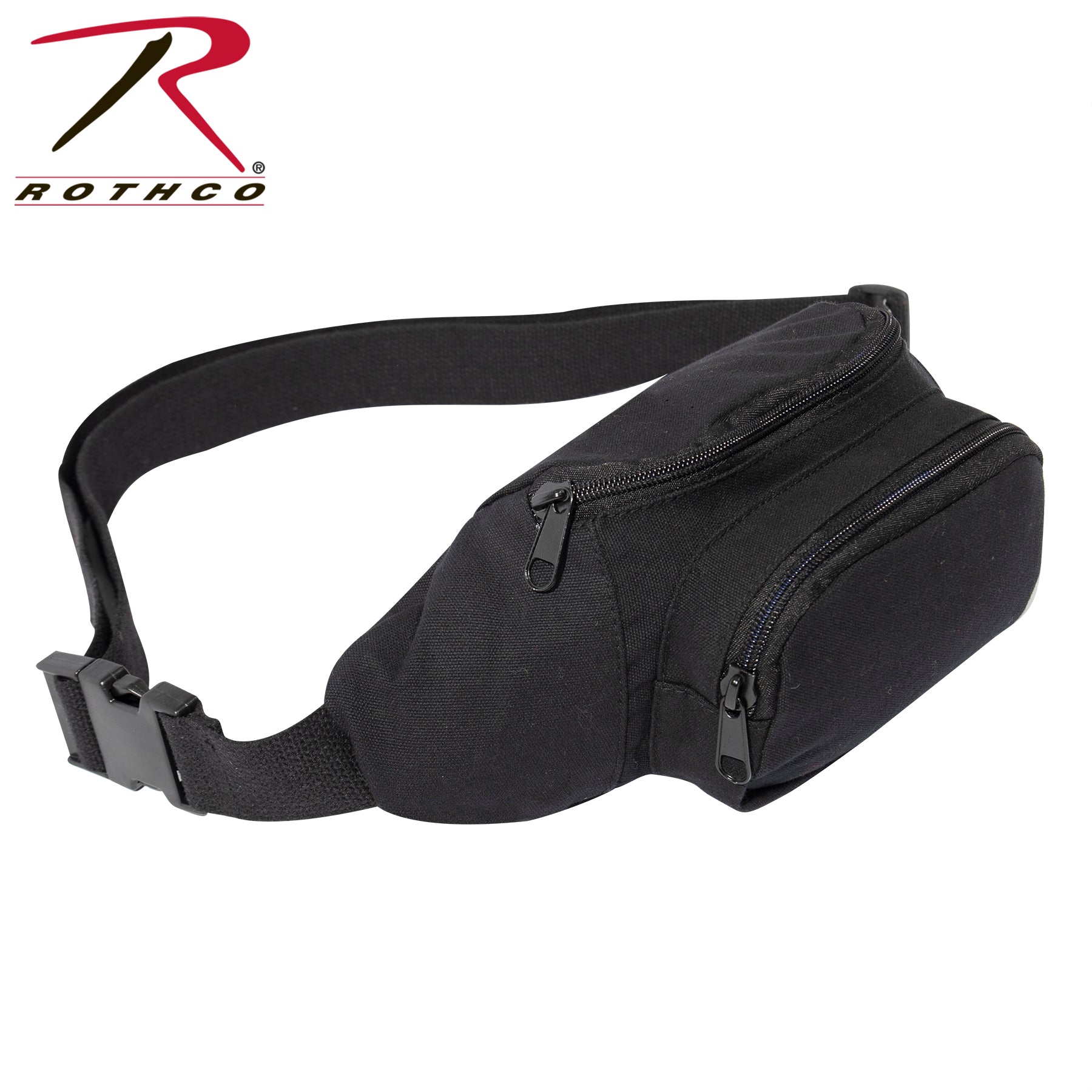 Rothco Canvas Crossbody Fanny Pack - Black, Part Number 54321
