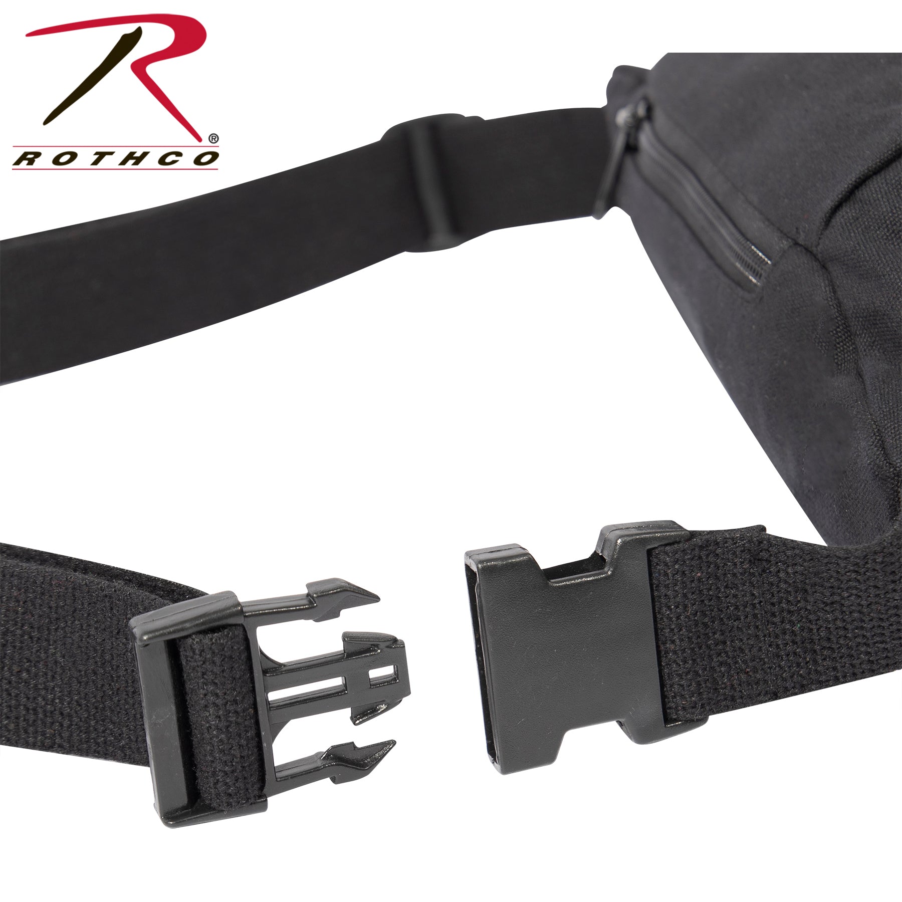 Rothco Canvas Crossbody Fanny Pack - Black, Part Number 54321