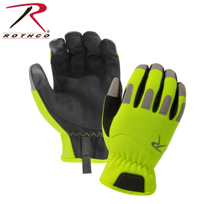 Rothco Rapid Fit Duty Gloves Safety Green Size XS - Touchscreen Compatible Tactical Gloves