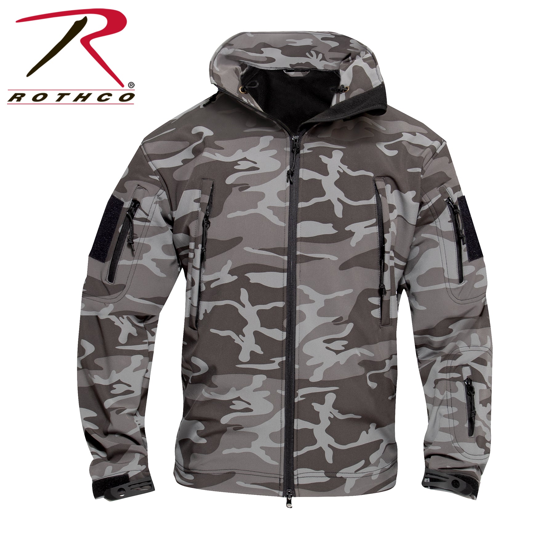 Rothco Special Ops Soft Shell Jacket Black Camo Size 2XL – Waterproof Tactical Outerwear