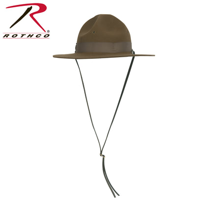 Rothco Campaign Hat with Adjustable Chinstrap and Wide Brim - Classic Military Style