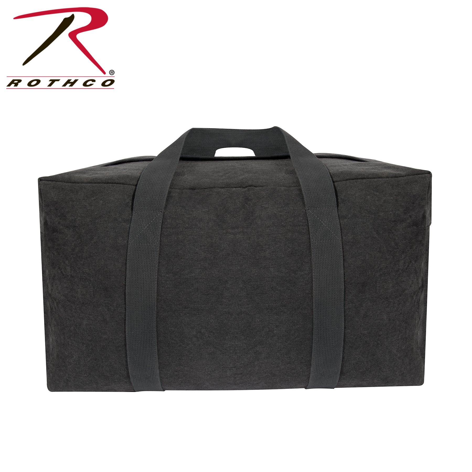 Rothco Canvas Parachute Cargo Bag Charcoal Grey - 75L Heavyweight Military-Style Duffel for Travel and Outdoor Use