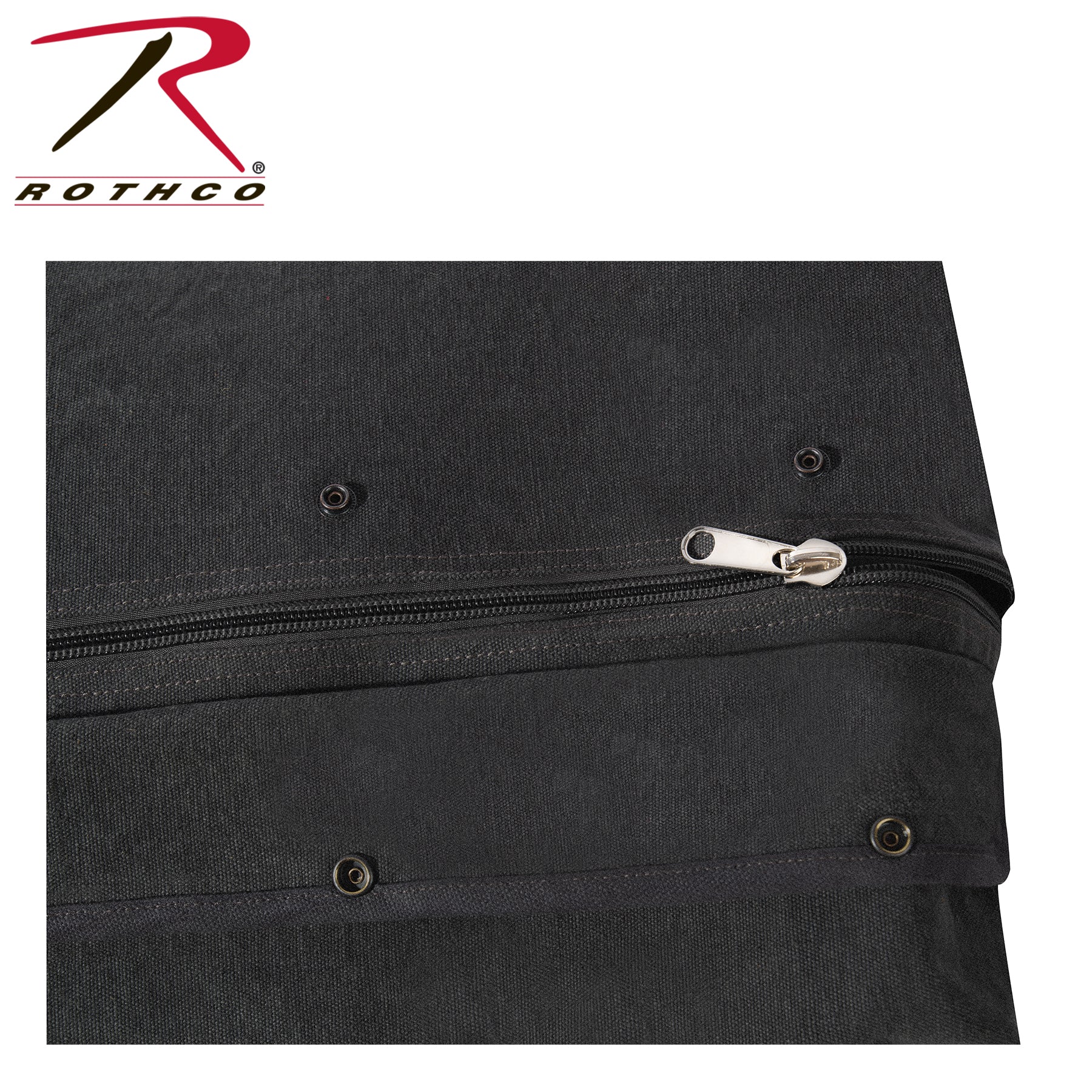 Rothco Canvas Parachute Cargo Bag Charcoal Grey - 75L Heavyweight Military-Style Duffel for Travel and Outdoor Use