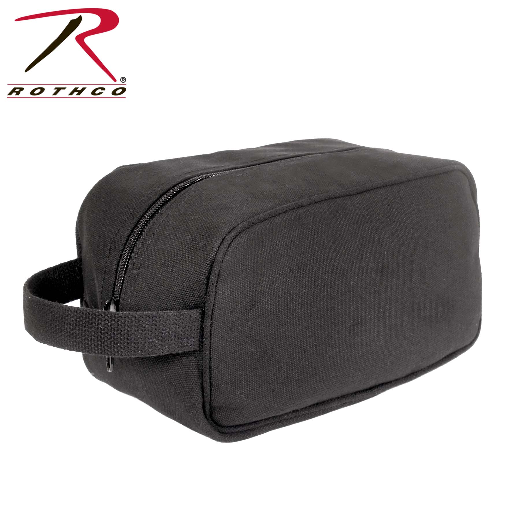 Rothco Canvas Travel Dopp Kit Charcoal Grey - Heavyweight Water-Resistant Toiletry Bag