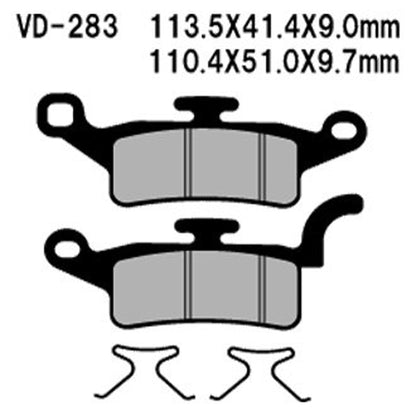 VESRAH VD-283 Brake Pads for Reliable Vehicle Stopping Power