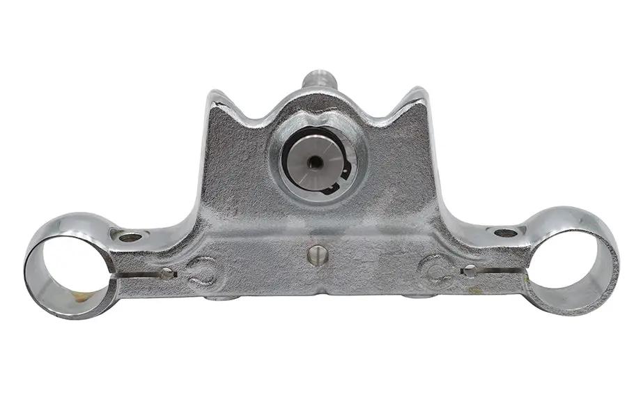 V-Twin Chrome Lower Triple Tree without Lock Tab for Harley Davidson FXST by V-Twin