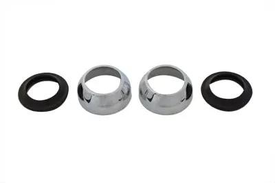 V-Twin Chrome 39mm Fork Boot Cover Dust Shield Kit for Harley Davidson FXR & FXD 1987-1994 by V-Twin