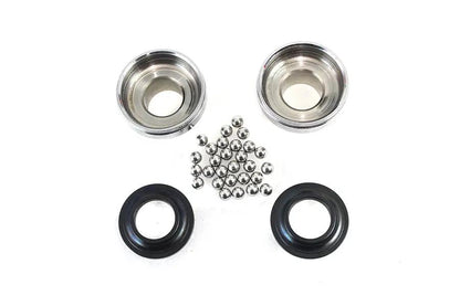 V-Twin Chrome Complete Neck Cup Kit for Harley Davidson WL Models by V-Twin