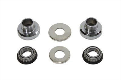 V-Twin Sealed Fork Neck Cup Bearing Kit Chrome for Harley Davidson FLH