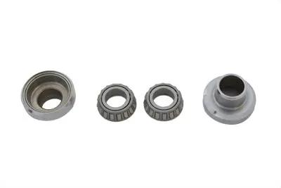 V-Twin Chrome Fork Neck Cup Set for Harley Davidson FL - 1 Inch Bearings, Pair by V-Twin