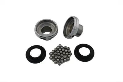 V-Twin 1 Inch Spring Fork Neck Cup Set with Chrome Finish for Harley Davidson EL and UL Models by V-Twin