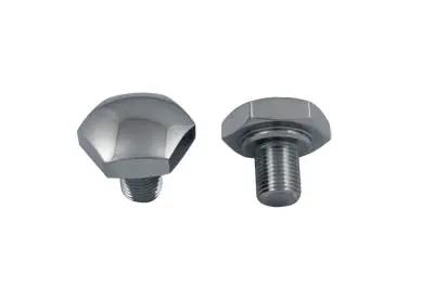 V-Twin Chrome Fork Tube Cap Non-Vented for Harley Davidson FL and FXST Models by V-Twin