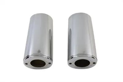 V-Twin Fork Slider Cover Set Chrome for Harley Davidson FLH 1949-1958 by V-Twin