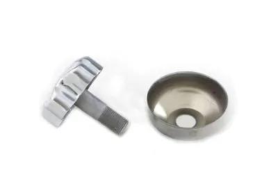 V-Twin Chrome Fork Damper Knob with Cover for Harley Davidson FL Models (Part #19556P) by V-Twin