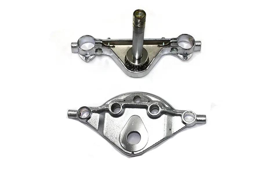 Motorshop Replica Forged Steel Chrome Triple Tree Set for Harley Davidson FLT (1984-1993) by Motorshop