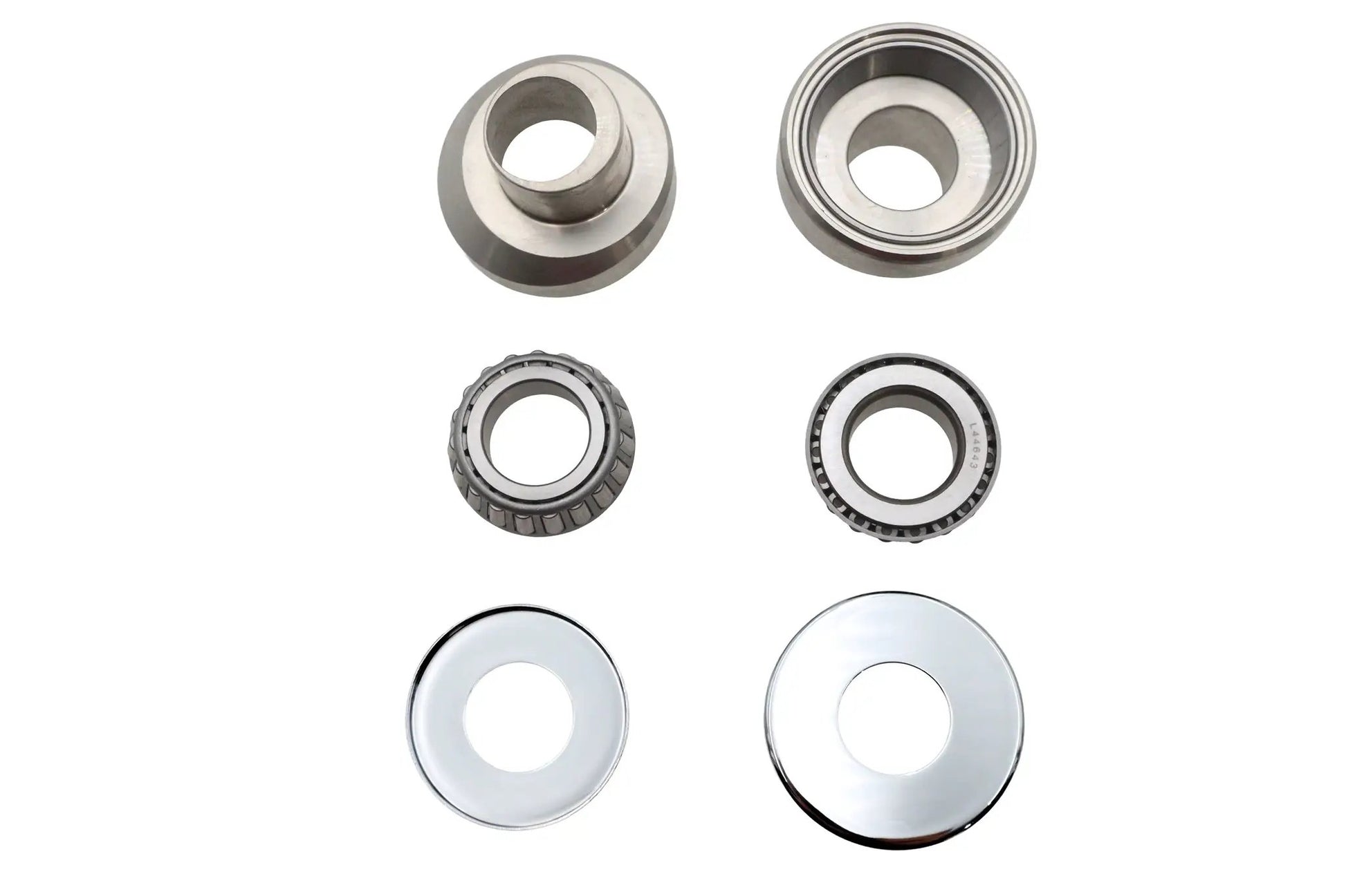 V-Twin Stainless Steel Raked Fork Neck Cup Kit for Harley Davidson FLH Models by V-Twin