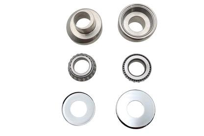 V-Twin Stainless Steel Raked Fork Neck Cup Kit for Harley Davidson FLH Models by V-Twin