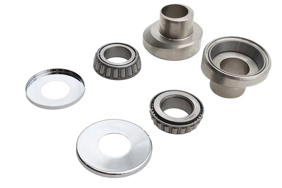 V-Twin Stainless Steel Raked Fork Neck Cup Kit for Harley Davidson FLH Models by V-Twin