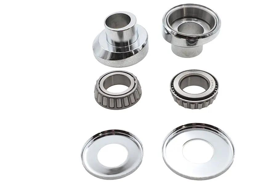 V-Twin 3 Raked Fork Neck Cup Kit Chrome for Harley Davidson FLH 1949-1958 by V-Twin
