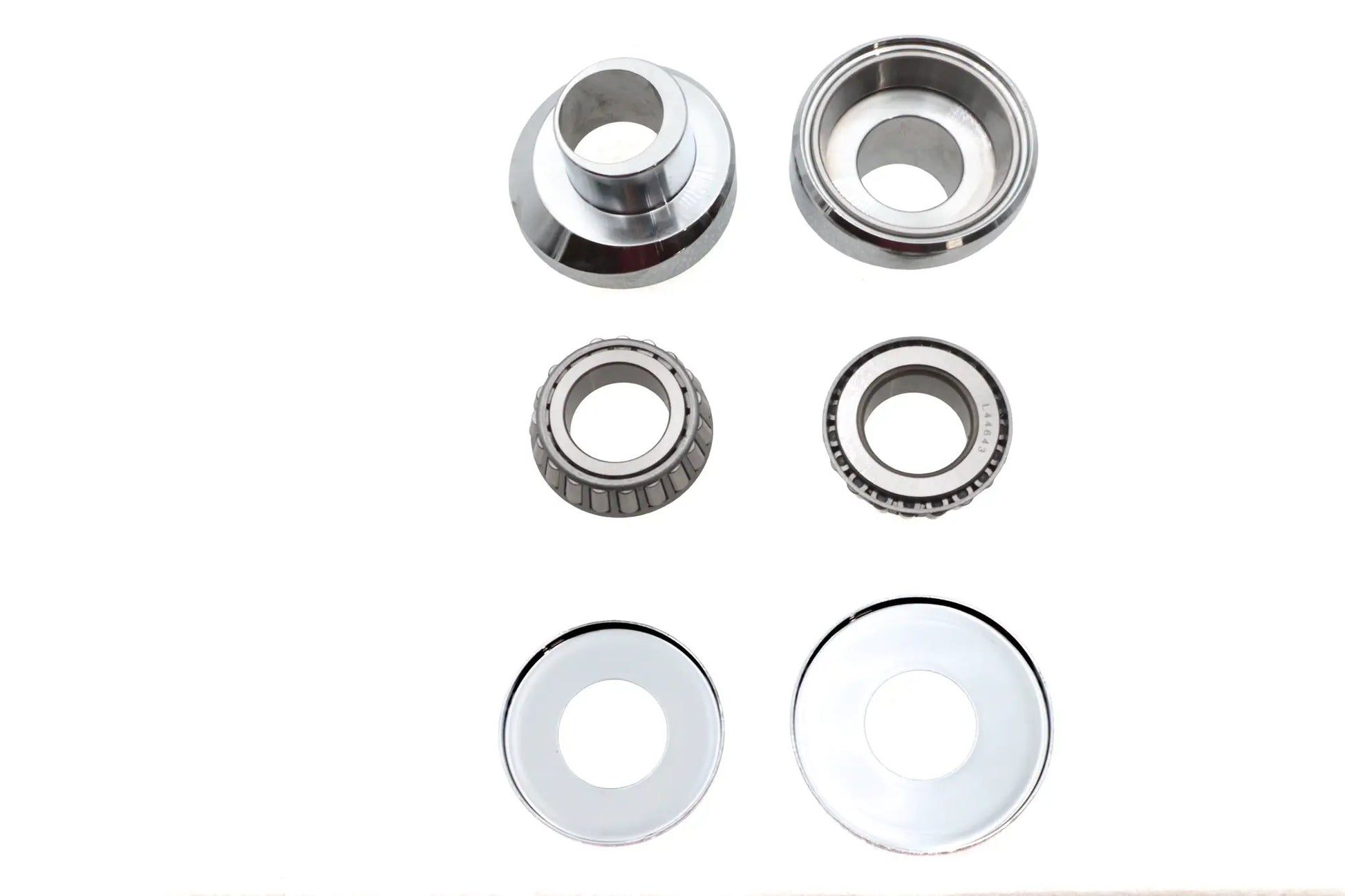 V-Twin 3 Raked Fork Neck Cup Kit Chrome for Harley Davidson FLH 1949-1958 by V-Twin