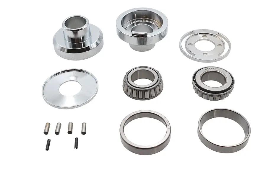 V-Twin Chrome Fork Stop Neck Cup Kit for Harley Davidson FLH Models by V-Twin