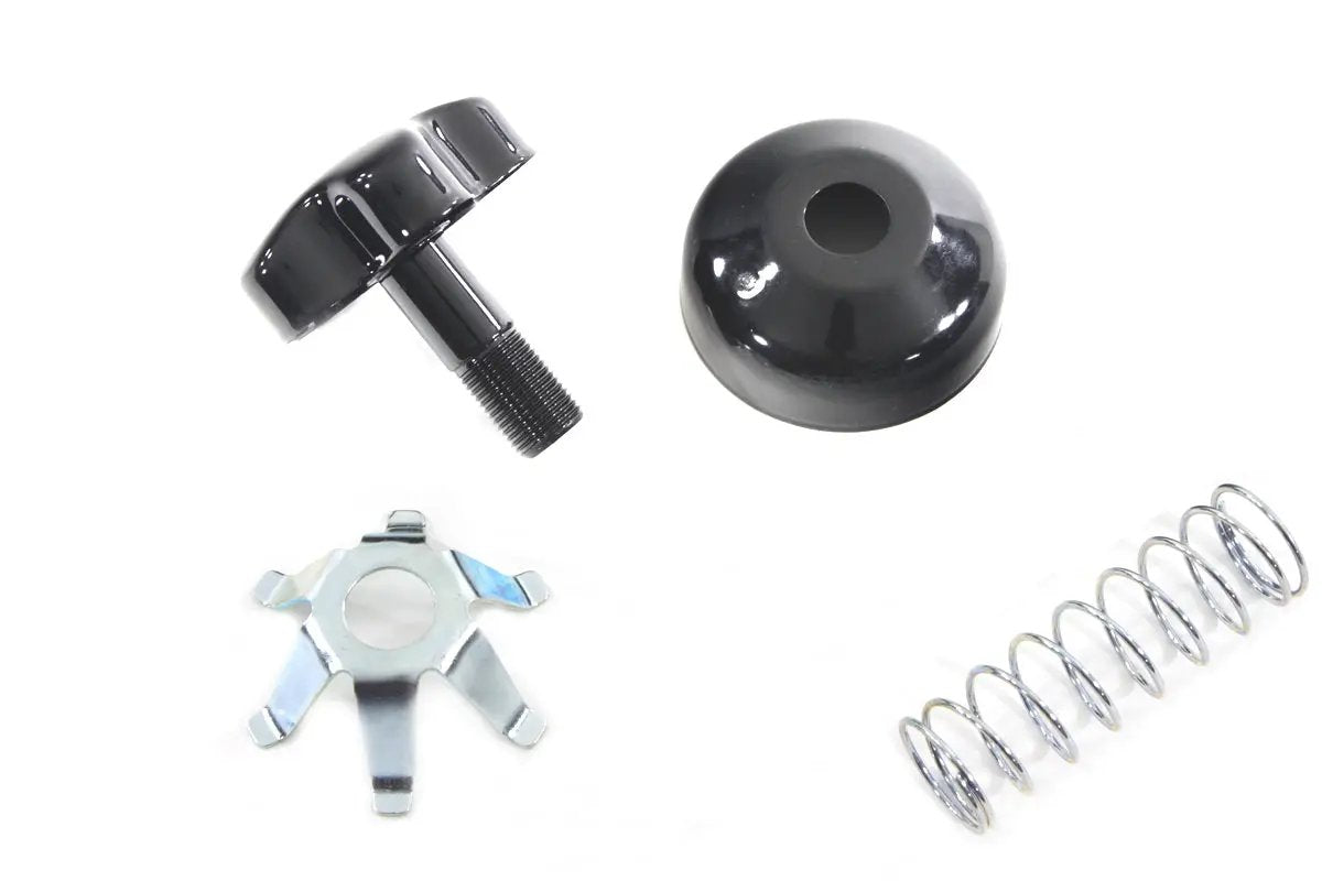 V-Twin FL Fork Steering Damper Knob Kit Black – Fits 1949-1958 Harley Davidson FL Models by V-Twin