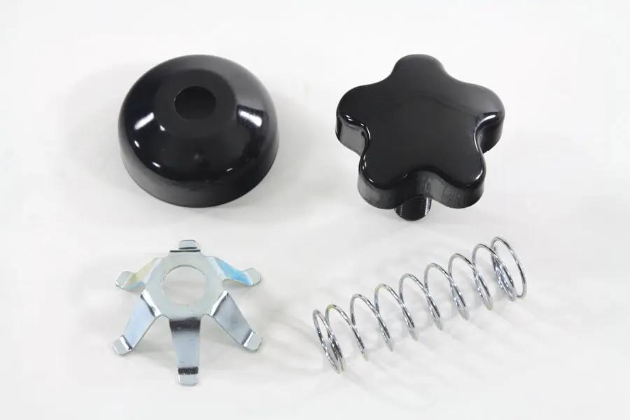V-Twin FL Fork Steering Damper Knob Kit Black – Fits 1949-1958 Harley Davidson FL Models by V-Twin