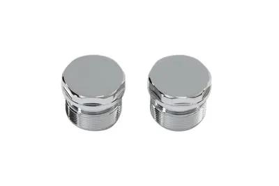 V-Twin Chrome Top Fork Tube Plugs Pair for Harley Davidson XL Models by V-Twin