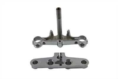 V-Twin Chrome Triple Tree Set for Harley Davidson FLST Models (41mm Fork Tubes) by V-Twin
