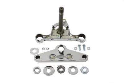 Motorshop Replica Forged Steel Triple Tree Set Chrome for Harley Davidson FXST (1988-1997) by Motorshop