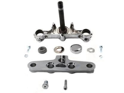 Motorshop Replica Forged Steel Triple Tree Set Chrome Part 24-0350 for Harley Davidson FLST (2000-2009) by Motorshop