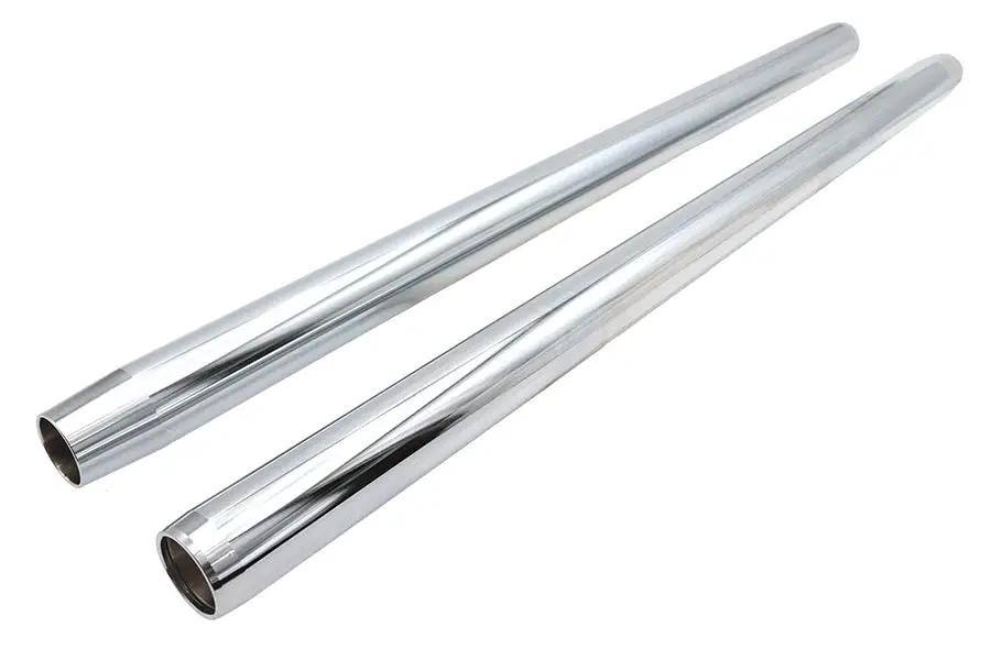 V-Twin Chrome 35mm Fork Tube Set for Harley Davidson 25-1/2 inch Length by V-Twin
