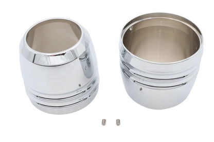 V-Twin 49mm Fork Boot Cover in Chrome for Harley Davidson FXD (2006-2015) by V-Twin
