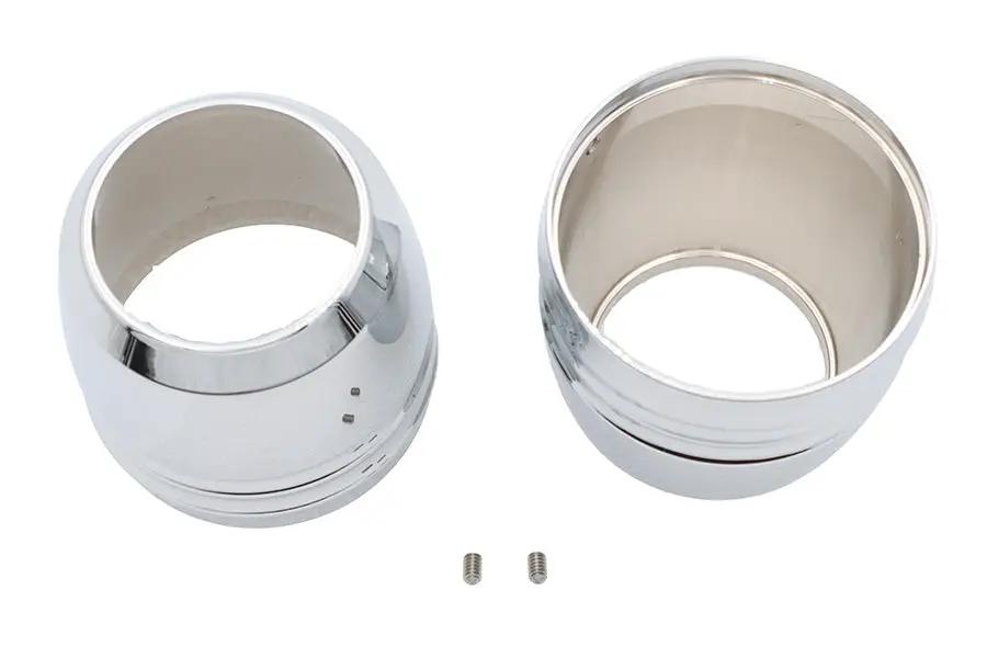 V-Twin 49mm Fork Boot Cover in Chrome for Harley Davidson FXD (2006-2015) by V-Twin