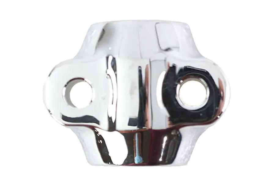 V-Twin Chrome Fork Slider Axle Cap for Left Side - Fits 35mm and 39mm Fork Tubes by V-Twin