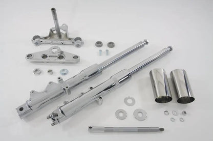 V-Twin 41mm Fork Assembly with Chrome Sliders and Installation Kit for Harley-Davidson Models by V-Twin