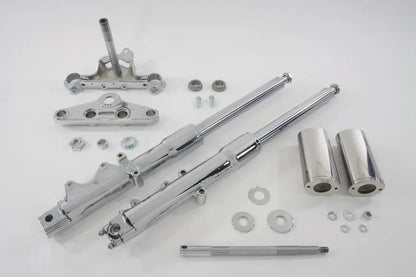 V-Twin 41mm Fork Assembly with Chrome Sliders and Installation Kit for Harley-Davidson Models by V-Twin