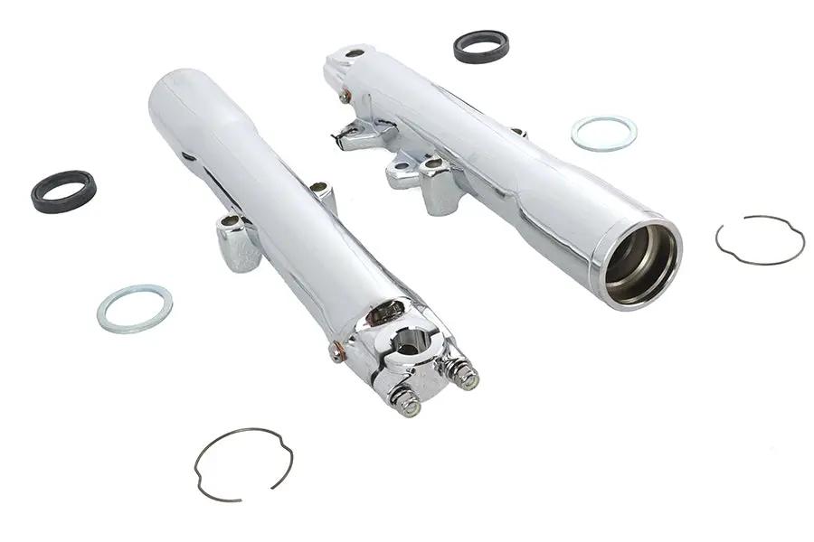 V-Twin 41mm Chrome Fork Slider Set for Harley Davidson FLST (1986-1995) by V-Twin