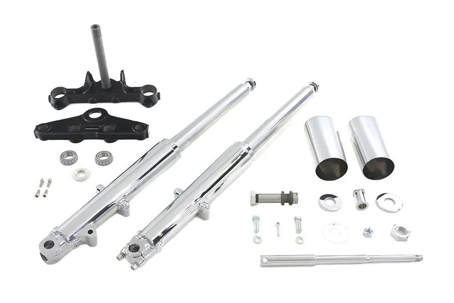 V-Twin 41mm Chrome Fork Assembly with Chrome Sliders for Harley Davidson FL (1960-1966) by V-Twin