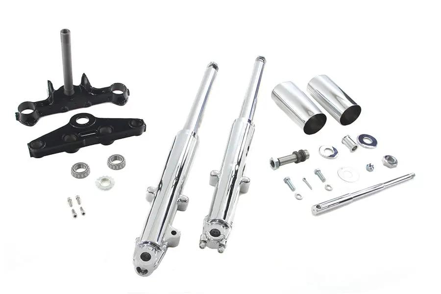 V-Twin 41mm Chrome Fork Assembly with Chrome Sliders for Harley Davidson FL (1960-1966) by V-Twin