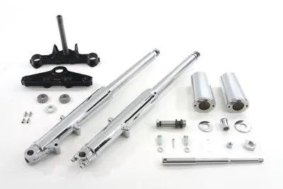 V-Twin 41mm Chrome Fork Assembly with Chrome Sliders for Harley Davidson FL (1960-1966) by V-Twin