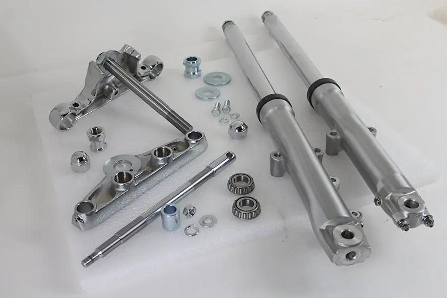 V-Twin 41mm Wide Glide Fork Assembly with Polished Sliders for Harley Davidson XL Models by V-Twin
