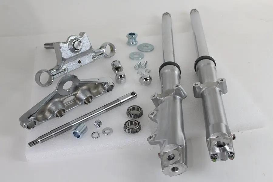 V-Twin 41mm Wide Glide Fork Assembly with Polished Sliders for Harley Davidson XL Models by V-Twin