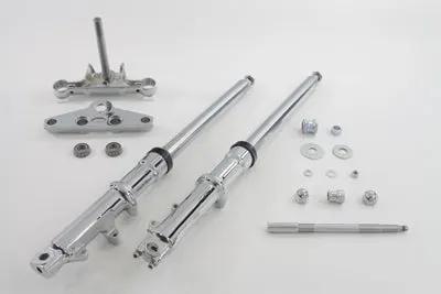 V-Twin 41mm Wide Glide Fork Assembly with Chrome Sliders for Harley XL Models by V-Twin