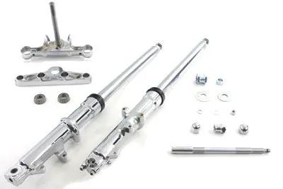 V-Twin 41mm Wide Glide Fork Assembly with Chrome Sliders for Harley XL Models by V-Twin