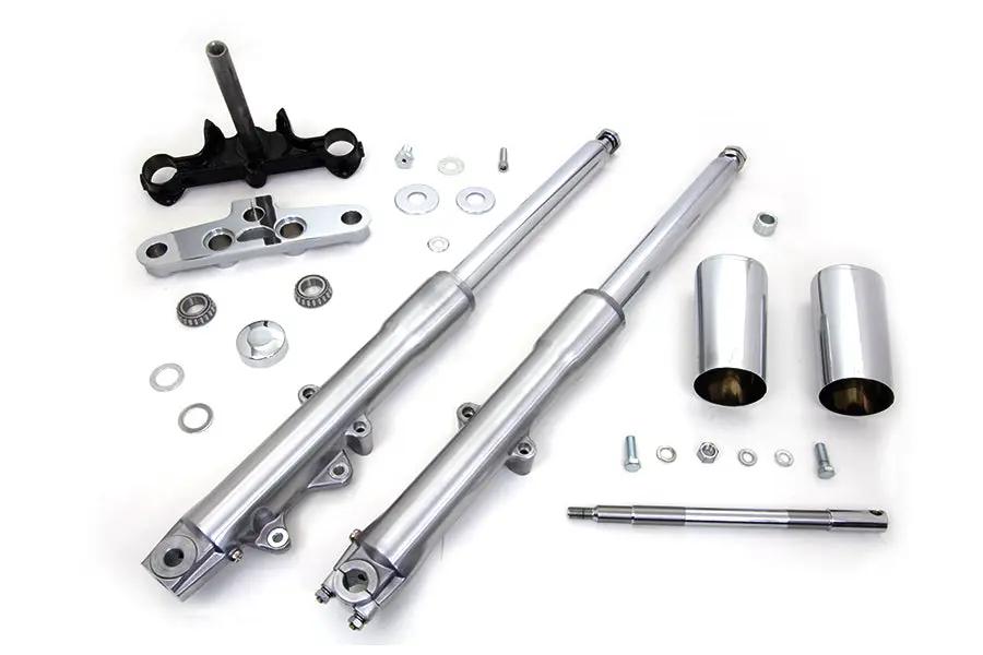 V-Twin 41mm Fork Assembly with Polished Sliders for Harley Davidson XL Models by V-Twin